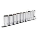 Sealey Premier Imperial Deep Lock-On&trade; Socket Set 3/8"Sq Drive 11pc AK2743