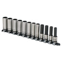 Sealey Premier Black Deep Lock-On&trade; Socket Set 3/8"Sq Drive 12pc AK2744B