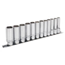 Sealey Premier Deep Lock-On&trade; Socket Set 3/8"Sq Drive 12pc AK2744