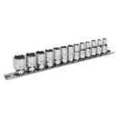 Sealey Premier Lock-On&trade; Socket Set 1/4"Sq Drive 13pc AK2746