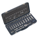 Sealey Premier Lock-On&trade; Socket Set 3/8"Sq Drive 34pc AK27481