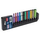 Sealey Premier Deep Multi-Coloured Socket Set 1/4"Sq Drive 12pc AK282D