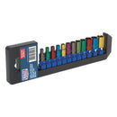 Sealey Premier Multi-Coloured Socket Set 1/4"Sq Drive 12pc AK282