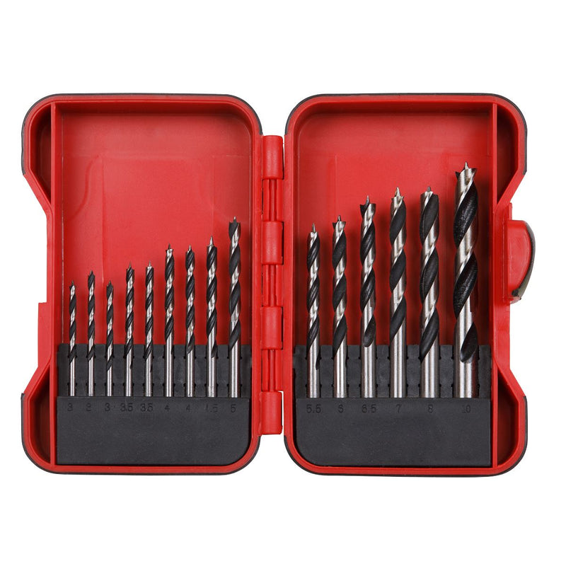 Brad Point Wood Drill Bit Set 15pc