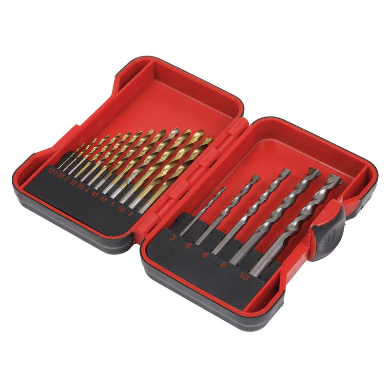 HSS/Masonry Drill Bit Set 17pc