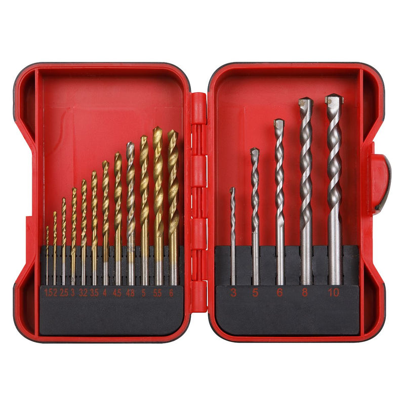 HSS/Masonry Drill Bit Set 17pc