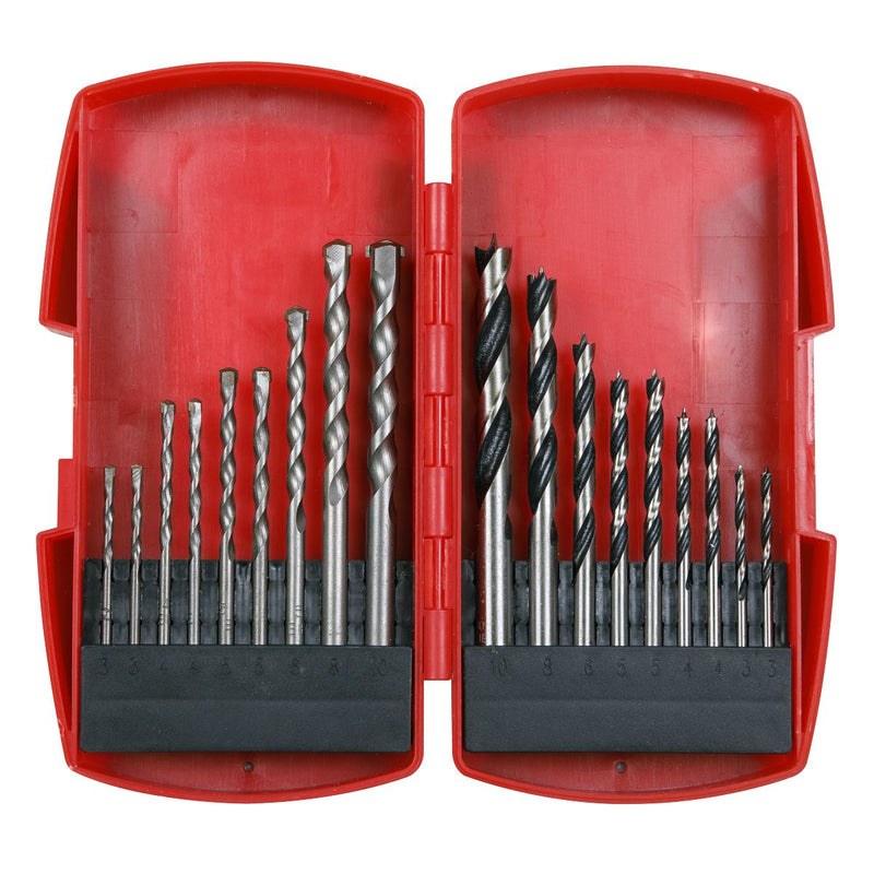 Wood/Masonry Drill Bit Set 18pc