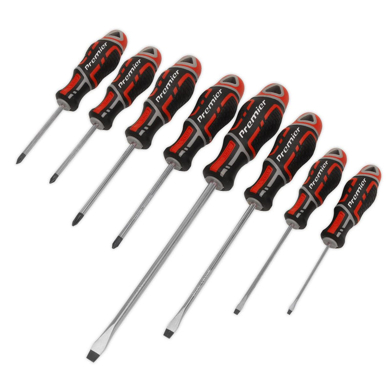 Sealey Premier GripMAX&reg; Screwdriver Set 8pc - Red AK4322