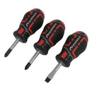 Sealey Premier GripMAX&reg; Stubby Screwdriver Set 3pc AK4328