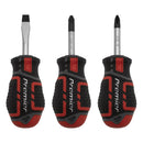 Sealey Premier GripMAX&reg; Stubby Screwdriver Set 3pc AK4328