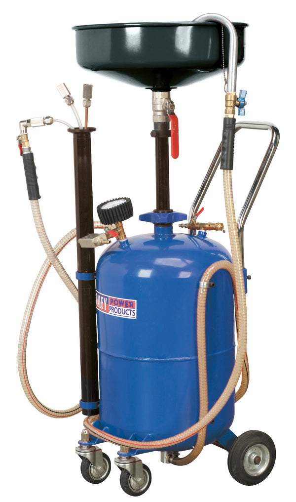 Mobile Oil Drainer with Probes 35L Air Discharge