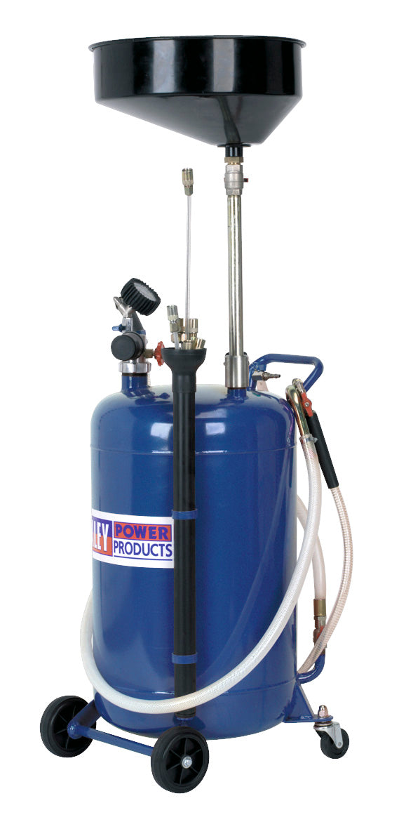 Mobile Oil Drainer with Probes 90L Air Discharge