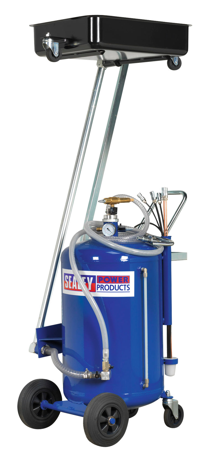 Mobile Oil Drainer with Probes 80L Cantilever Air Discharge