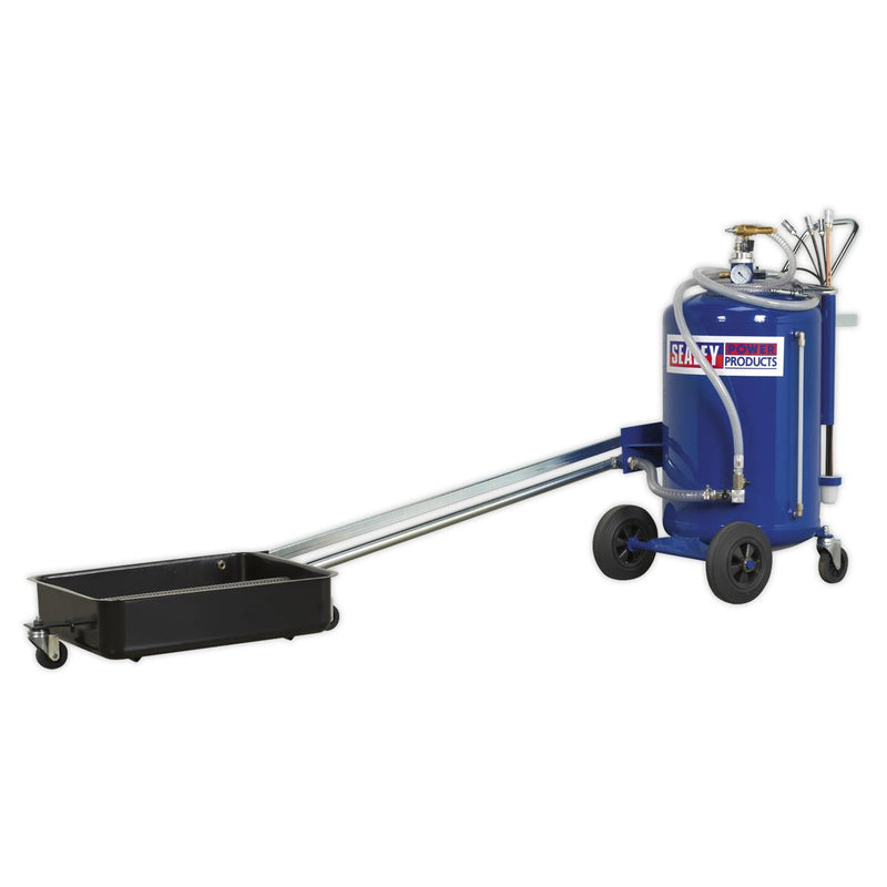 Mobile Oil Drainer with Probes 80L Cantilever Air Discharge