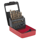 Sealey HSS Cobalt Fully Ground Drill Bit Set 19pc AK4701