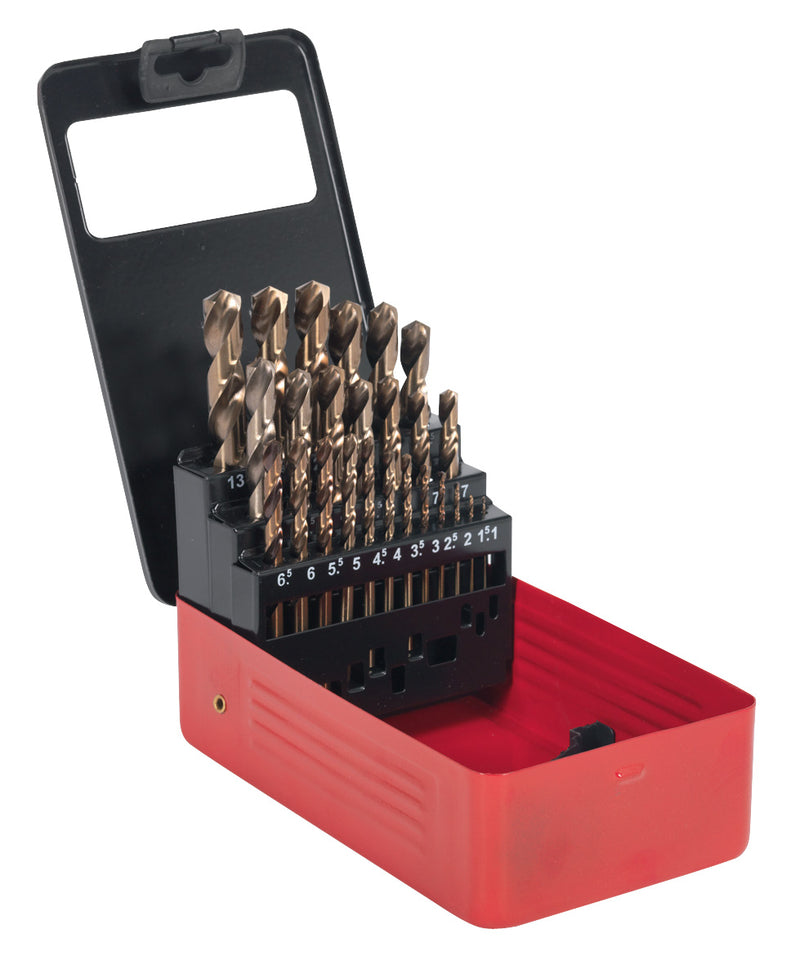 HSS Cobalt Split Point Fully Ground Drill Bit Set 25pc Metric