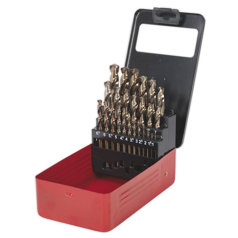 HSS Cobalt Split Point Fully Ground Drill Bit Set 25pc Metric