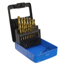Sealey HSS Fully Ground Drill Bit Set 19pc - DIN 338 AK4719