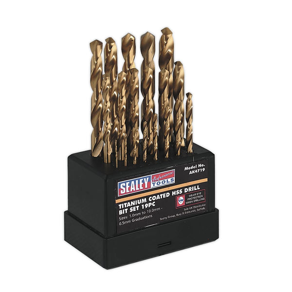 HSS Fully Ground Drill Bit Set 19pc DIN 338 Metric