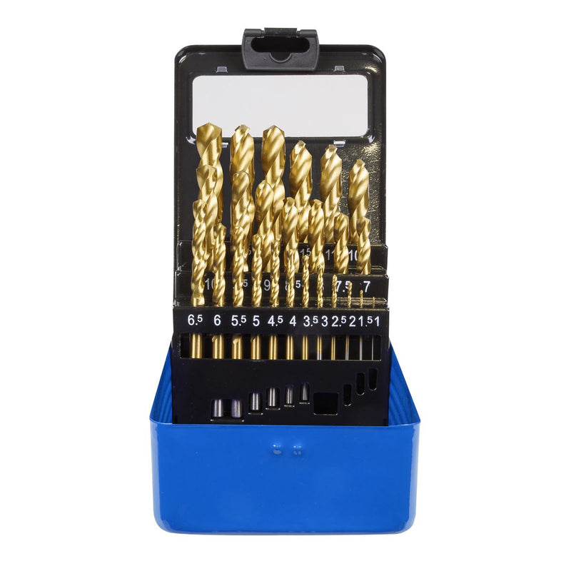 HSS Fully Ground Drill Bit Set 25pc DIN 338 Metric