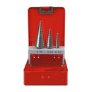 Sealey Double Flute HSS M2 Step Drill Bit Set 3pc AK4733
