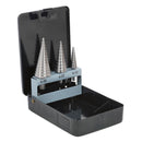 Sealey Double Flute HSS 4341 Step Drill Bit Set 3pc AK4746