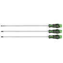 Sealey Premier Extra-Long Hammer-Thru Screwdriver Set 450mm 3pc - Hi-Vis Green AK4942HV
