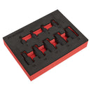 Sealey Premier Low Profile Hex Impact Socket Bit Set 1/4" & 3/8"Sq Drive 9pc AK5525