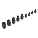 Sealey Premier Low Profile Hex Impact Socket Bit Set 1/4" & 3/8"Sq Drive 9pc AK5525