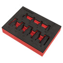 Sealey Premier Low Profile Hex Impact Socket Bit Set 1/4" & 3/8"Sq Drive 9pc AK5525