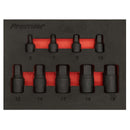 Sealey Premier Low Profile Hex Impact Socket Bit Set 1/4" & 3/8"Sq Drive 9pc AK5525