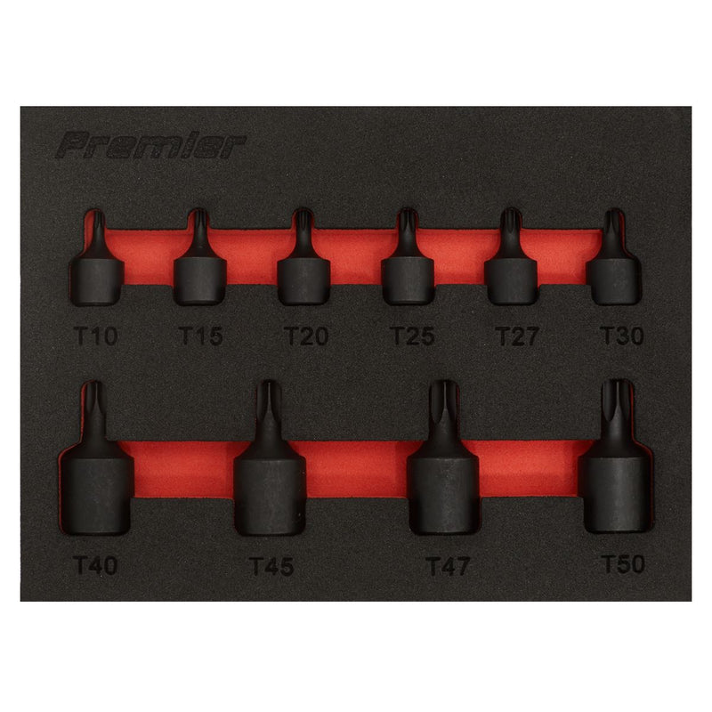 Low Profile TRX-Star* Impact Socket Bit Set 1/4" & 3/8" Sq Drive 10pc