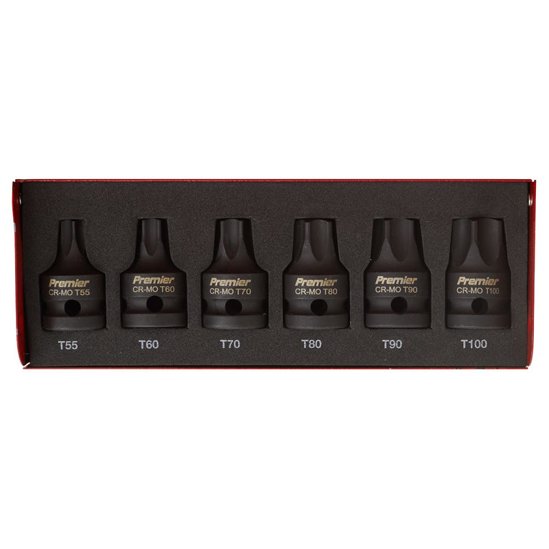 Impact TRX-Star* Socket Bit Set 6pc 1/2"Sq Drive