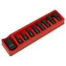 Sealey Premier Hex Impact Bit & Holder Set 1/2"Sq Drive 9pc AK5609
