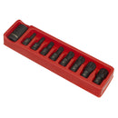 Sealey Premier Spline Impact Bit & Holder Set 1/2"Sq Drive 9pc AK5611