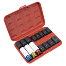 Sealey Premier Impact Socket & Wheel Nut Removal Set 1/2"Sq Drive 15pc AK5615M