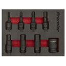 Sealey Premier Hex Impact Socket Bit Set 3/8"Sq Drive 8pc AK5620