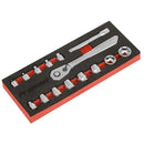 Sealey Premier Platinum Low Profile Socket Set 1/4"Sq Drive 15pc AK5783