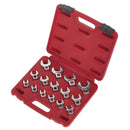 Sealey Premier Crow's Foot Open-End Spanner Set 3/8"Sq Drive 15pc AK59891