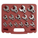 Sealey Premier Crow's Foot Open-End Spanner Set 3/8"Sq Drive 15pc AK59891