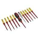 Sealey Premier Interchangeable Screwdriver Set 13pc - VDE Approved AK6128