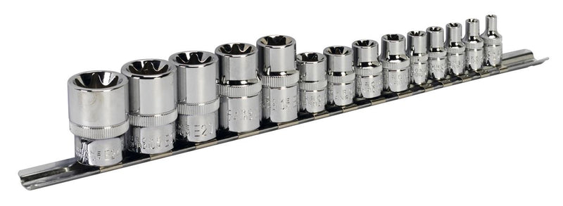 TRX-Star* Socket Set 14pc 1/4", 3/8" & 1/2"Sq Drive E4-E24