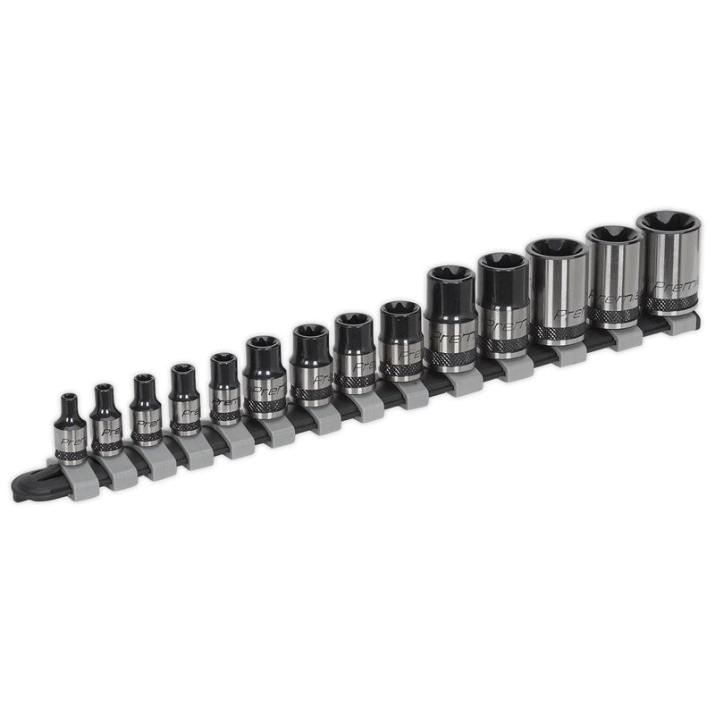 TRX-Star* Socket Set 14pc 1/4", 3/8" & 1/2"Sq Drive E4-E24 - Premier Black