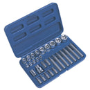 Sealey Premier TRX-Star* Socket & Bit Set 1/4", 3/8" & 1/2"Sq Drive 30pc AK619