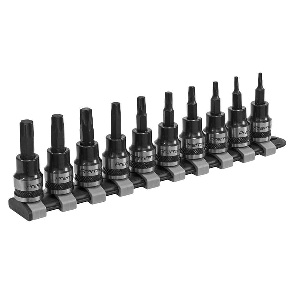 TRX-Star* Socket Bit Set 10pc 3/8"Sq Drive Premier Black