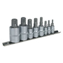 Sealey Premier Spline Socket Bit Set 1/4", 3/8" & 1/2"Sq Drive 8pc AK6214