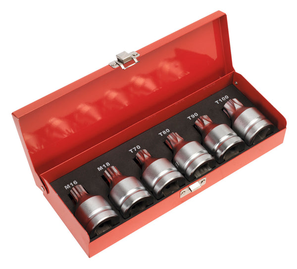 Security TRX-Star* & Security Spline Socket Bit Set 6pc 3/4"Sq Drive