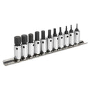 Sealey Premier Hex Socket Bit Set 1/4"Sq Drive11pc AK62251