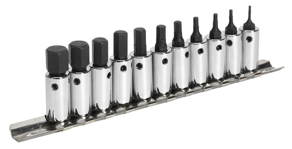 Hex Socket Bit Set 11pc 1/4"Sq Drive Metric