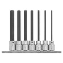Sealey Premier Hex Socket Bit Set 3/8"Sq Drive 110mm 7pc AK62254